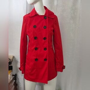 Stradivarius Vibrant Red Trench Coat